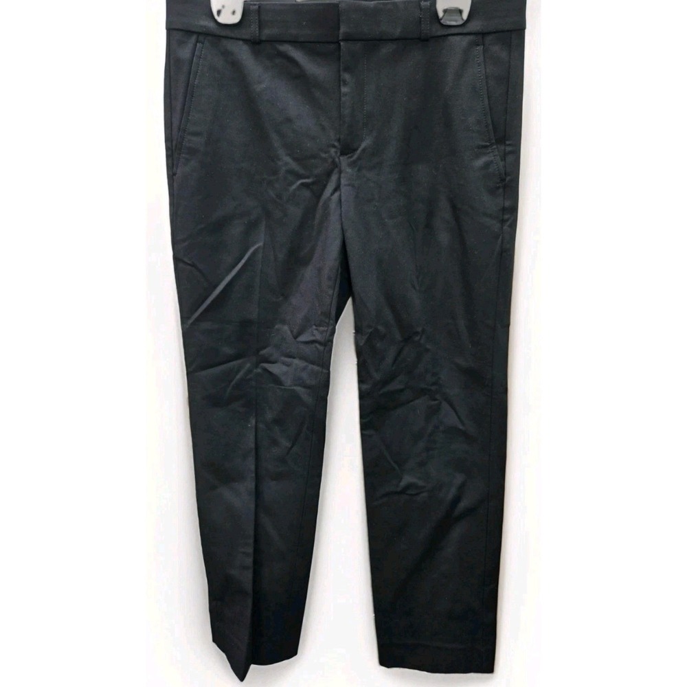 Banana Republic Ryan Slim Straight Leg Mid Rise Black Trousers Pants Size 8 NWT
